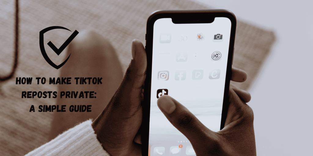 A screenshot showing a user navigating the settings to learn how to make TikTok reposts private.